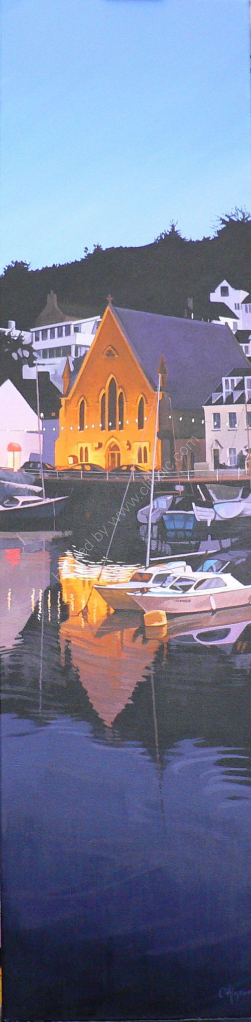St. Aubin's Harbour, Nightfall.